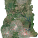 A map of Ghana showing Zipline’s four operation centers